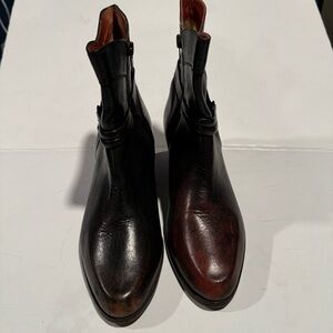 Stacy Adams Harness Contrasting Pattern Ankle Boots Size 8